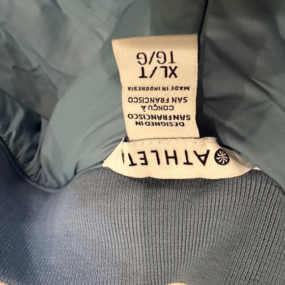 ATHLETA WOMENS XL SATEEN BOMBER JACKET NEW BABY BLUE - Picture 8 of 10